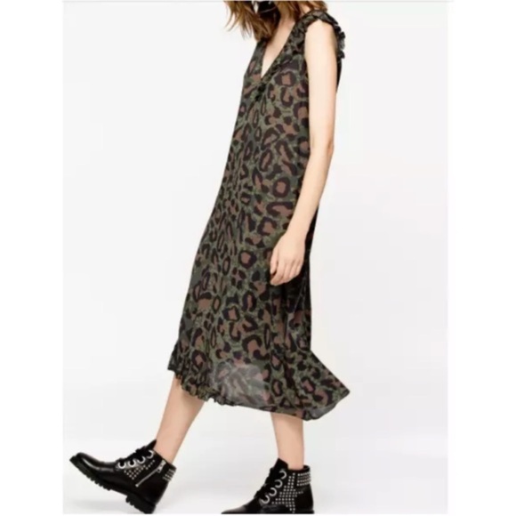 Zadig & Voltaire Rebelle Leo midi dress XS - Picture 9 of 9